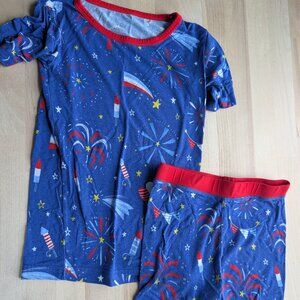 Little Sleepies Pajamas 2 Piece Short Set - 4T Firecracker